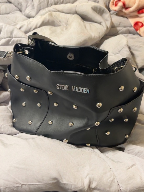 Steve Madden Handbags - Steve Madden Black Studded Tote Bag